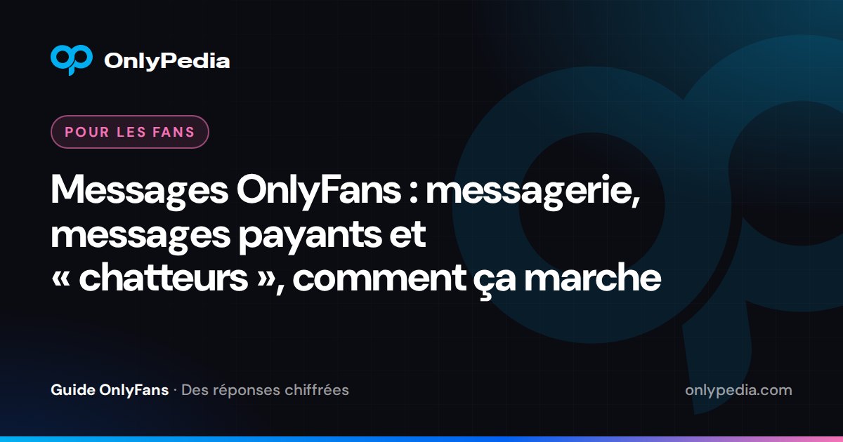 Messages OnlyFans : messagerie, messages payants et « chatteurs », comment ça marche — Guide OnlyPedia