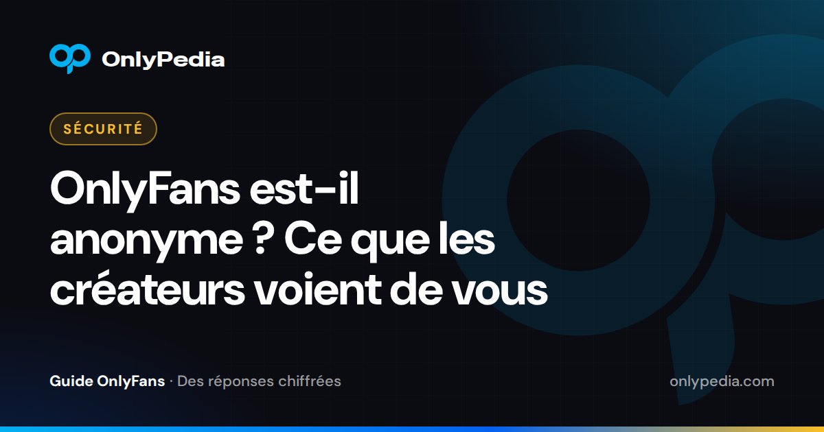 OnlyFans est-il anonyme ? Ce que les créateurs voient de vous — Guide OnlyPedia